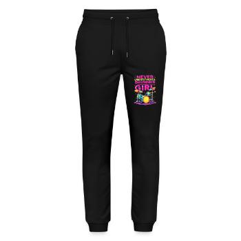 Never Underestimate a Drummer Girl - Stanley/Stella Mover Unisex Organic Jogging Trousers - black - Front - Marisol (170cm) & Nik (191cm)