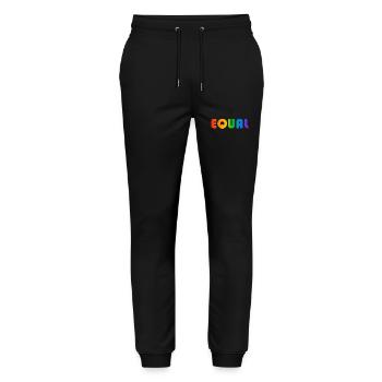 EQUAL RAINBOW TEXT - Stanley/Stella Mover Unisex Organic Jogging Trousers - black - Front - Marisol (170cm) & Nik (191cm)