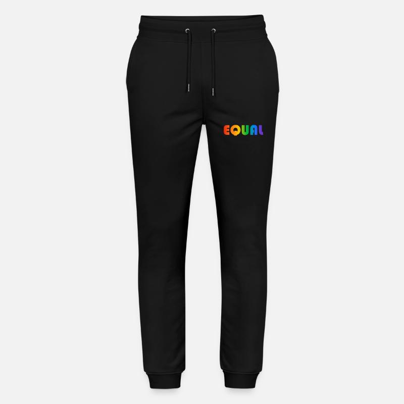 GLEICHER REGENBOGENTEXT - Stanley/Stella Unisex Bio Jogginghose Mover  - Schwarz