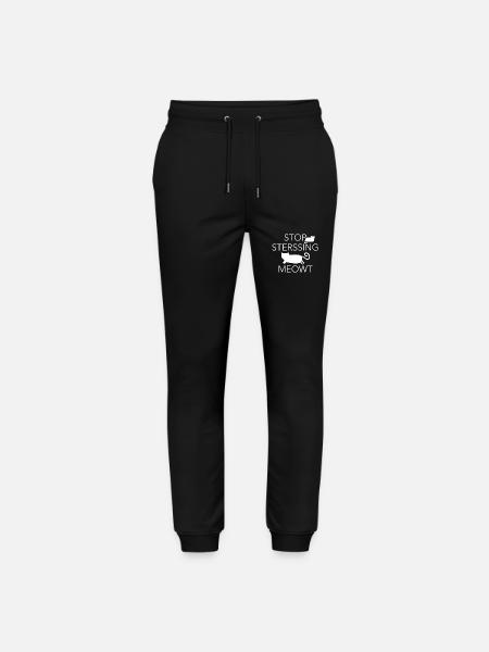 Cat Lover Stop Stressing Meowt - Stanley/Stella Mover Unisex Organic Jogging Trousers - black