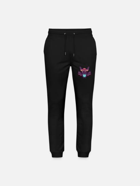 Bat Funny Sombrero - Stanley/Stella Mover Unisex Organic Jogging Trousers - black