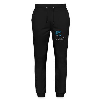 Squash Junge Squash Tennis Spieler Raquetball Sport - Stanley/Stella Unisex Bio Jogginghose Mover  - Schwarz - Vorne - Marisol (170cm) & Nik (191cm)