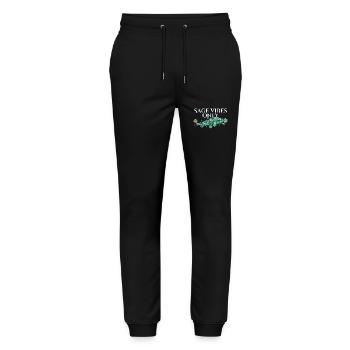 Burning Sage Vibes Only Smudge Sticks Healing - Stanley/Stella Unisex Bio Jogginghose Mover  - Schwarz - Vorne - Marisol (170cm) & Nik (191cm)