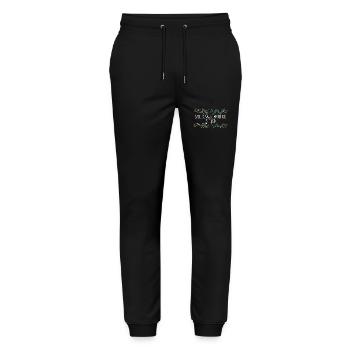 Burning Sage Because Adulting Is Hard Smudge - Stanley/Stella Mover Unisex Organic Jogging Trousers - black - Front - Marisol (170cm) & Nik (191cm)