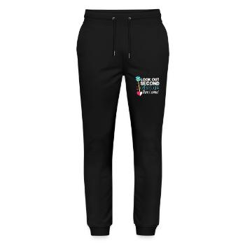 2nd Grade - Stanley/Stella Mover Unisex Organic Jogging Trousers - black - Front - Marisol (170cm) & Nik (191cm)