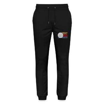 Golfspieler Golf - Stanley/Stella Unisex Bio Jogginghose Mover  - Schwarz - Vorne - Marisol (170cm) & Nik (191cm)