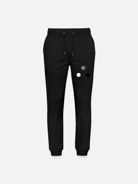 Trio spheres white gray black - Stanley/Stella Mover Unisex Organic Jogging Trousers - black