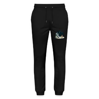 Astronaut Pizza Fishing Moon Space - Stanley/Stella Mover Unisex Organic Jogging Trousers - black - Front - Marisol (170cm) & Nik (191cm)