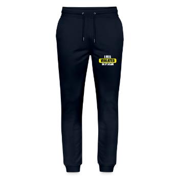I Feel Violated Do It Again Offensive Adult Humor - Stanley/Stella Unisex Bio Jogginghose Mover  - Navy - Vorne - Marisol (170cm) & Nik (191cm)