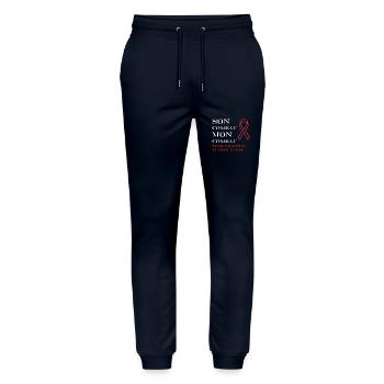 Sensibilisation à la tuberculose - Pantalon de jogging bio MOVER Stanley/Stella unisexe - marine - Devant - Marisol (170cm) & Nik (191cm)