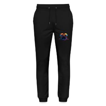 Stachelrochen - Stanley/Stella Unisex Bio Jogginghose Mover  - Schwarz - Vorne - Marisol (170cm) & Nik (191cm)