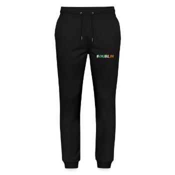 Dublin Irland Insel Kleeblatt - Stanley/Stella Unisex Bio Jogginghose Mover  - Schwarz - Vorne - Marisol (170cm) & Nik (191cm)