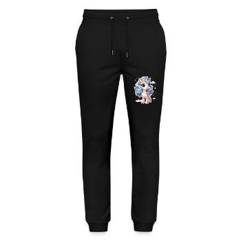 sweet unicorn - Sweet Unicorn - unicorn - Stanley/Stella Mover Unisex Organic Jogging Trousers - black - Front - Marisol (170cm) & Nik (191cm)