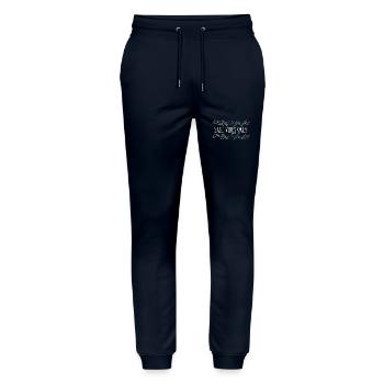 Sage Healer Soul Dealer Bâtons de purification Guérison - Pantalon de jogging bio MOVER Stanley/Stella unisexe - marine - Devant - Marisol (170cm) & Nik (191cm)