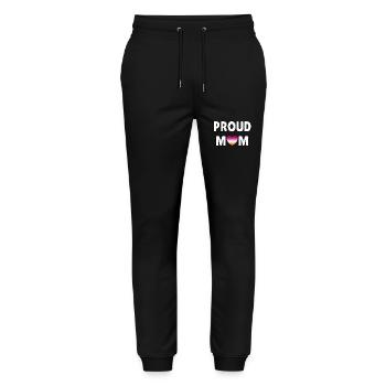 Proud mom lesbian flag heart - Stanley/Stella Mover Unisex Organic Jogging Trousers - black - Front - Marisol (170cm) & Nik (191cm)
