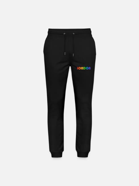 London Regenbogen Text - Stanley/Stella Unisex Bio Jogginghose Mover - Schwarz