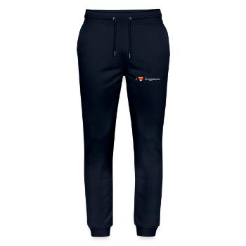 Carinthia Heart Goggausee white - Stanley/Stella Mover Unisex Organic Jogging Trousers - navy - Front - Marisol (170cm) & Nik (191cm)