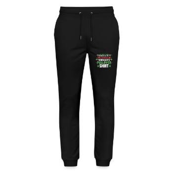 Weihnachtsmann Weihnachten Hässliche Weihnachten - Stanley/Stella Unisex Bio Jogginghose Mover  - Schwarz - Vorne - Marisol (170cm) & Nik (191cm)