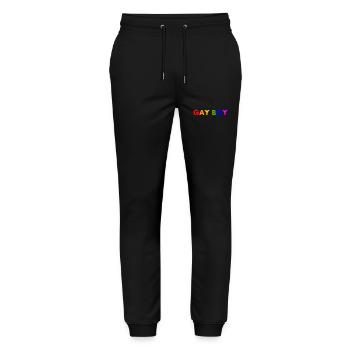 Gay boy - Pantalon de jogging bio MOVER Stanley/Stella unisexe - noir - Devant - Marisol (170cm) & Nik (191cm)