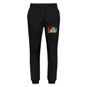 Free palestine free gaza - Stanley/Stella Unisex Bio Jogginghose Mover  - Schwarz - Vorne - Marisol (170cm) & Nik (191cm)