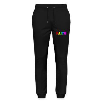 Faith - Pantalon de jogging bio MOVER Stanley/Stella unisexe - noir - Devant - Marisol (170cm) & Nik (191cm)