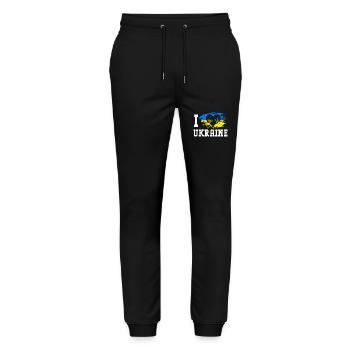 Ukraine - Stanley/Stella Mover Unisex Organic Jogging Trousers - black - Front - Marisol (170cm) & Nik (191cm)