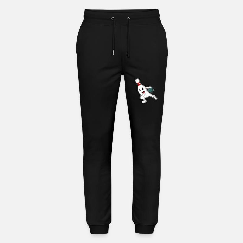 Bowling-Pin beim Bowling mit Bowlingkugel - Stanley/Stella Unisex Bio Jogginghose Mover  - Schwarz