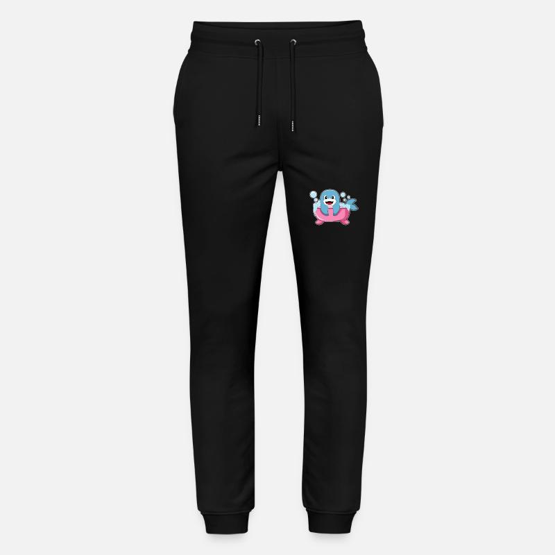 Delfino nella vasca da bagno - Pantaloni da jogger unisex ed ecologici Mover di Stanley/Stella - nero