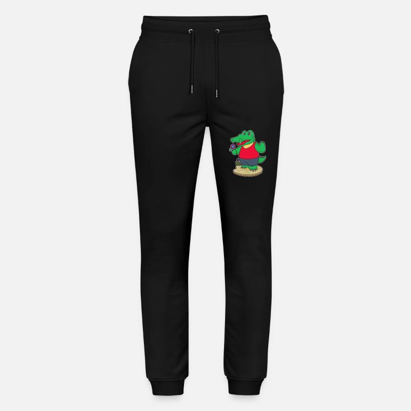 Crocodile aux fleurs - Pantalon de jogging bio MOVER Stanley/Stella unisexe - noir