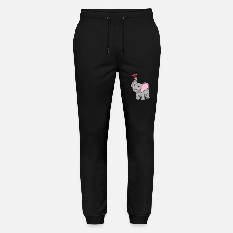 Éléphant avec drapeau - Pantalon de jogging bio MOVER Stanley/Stella unisexe - noir
