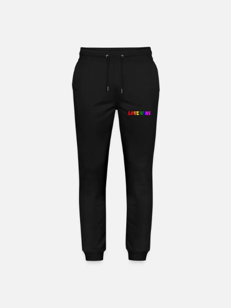 Love wins - Stanley/Stella Mover Unisex Organic Jogging Trousers - black