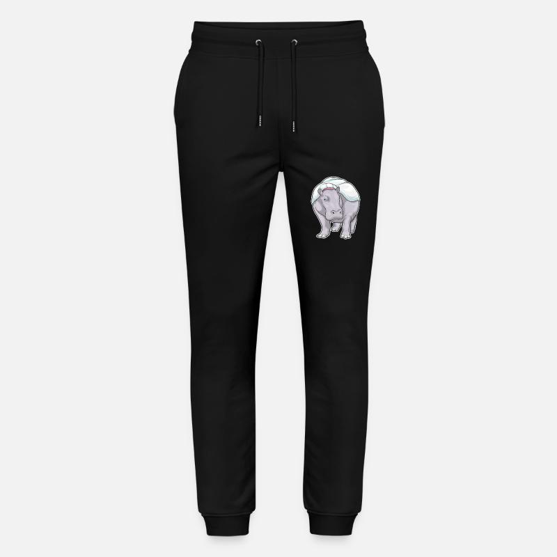 Hippo Bride Wedding - Stanley/Stella Mover Unisex Organic Jogging Trousers - black