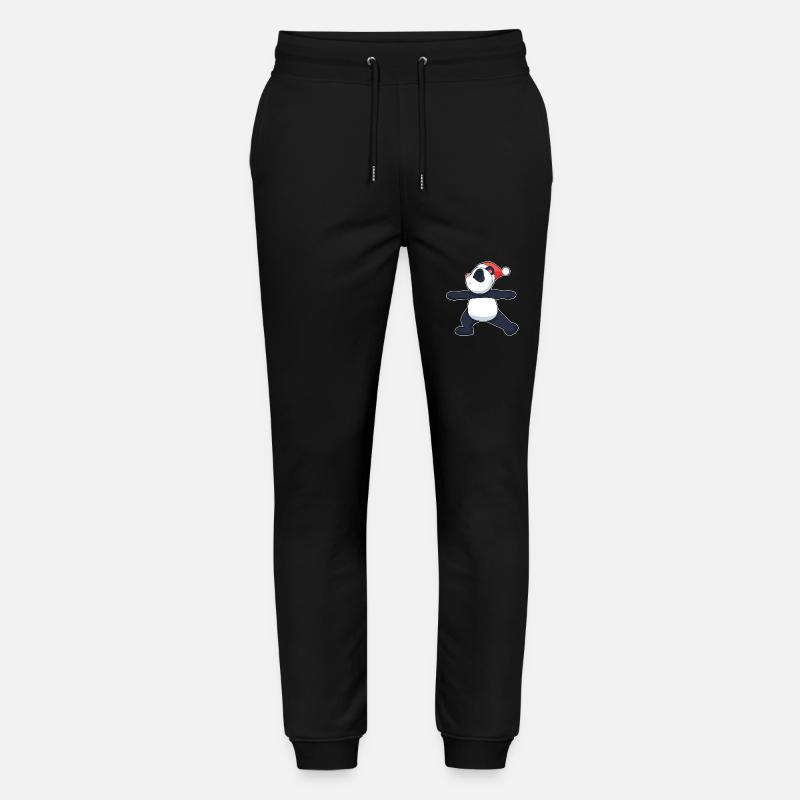 Yoga de Noël Panda - Pantalon de jogging bio MOVER Stanley/Stella unisexe - noir