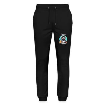 Space Sloths - Sloth Astronaut - Stanley/Stella Mover Unisex Organic Jogging Trousers - black - Front - Marisol (170cm) & Nik (191cm)