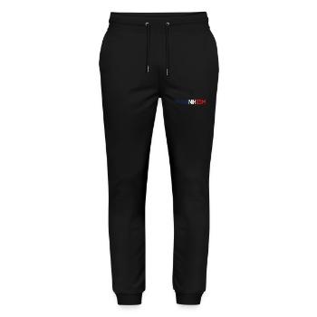 Mannheim Monnem Mannheimat - Stanley/Stella Unisex Bio Jogginghose Mover  - Schwarz - Vorne - Marisol (170cm) & Nik (191cm)