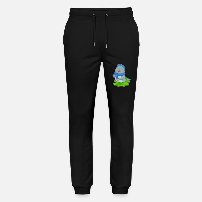 Seal Coffee Mug - Stanley/Stella Mover Unisex Organic Jogging Trousers - black