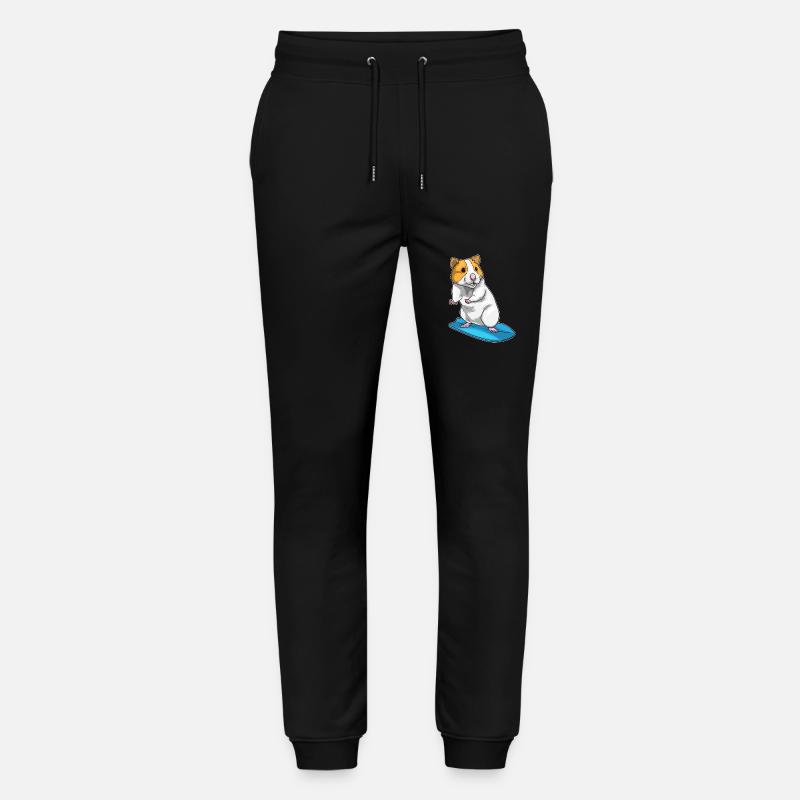 Hamster Surfer Surfbrett - Stanley/Stella Unisex Bio Jogginghose Mover  - Schwarz