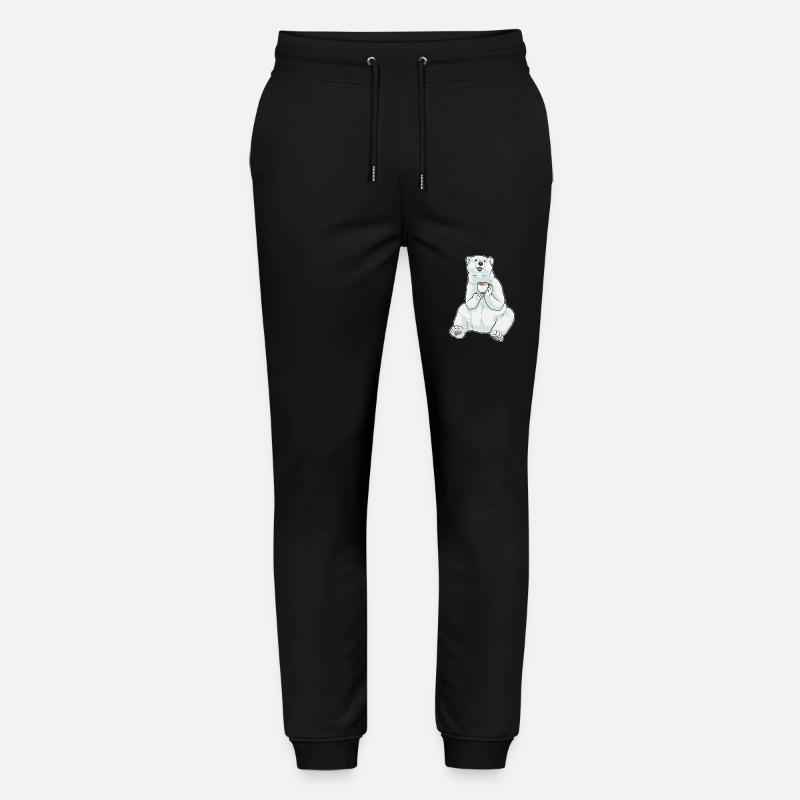 Tasse à café ours polaire - Pantalon de jogging bio MOVER Stanley/Stella unisexe - noir