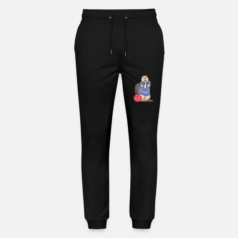 Beaver Bowling Bowling Ball - Stanley/Stella Mover Unisex Organic Jogging Trousers - black