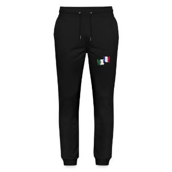 Albanie France Heartbeat Flag Albanais - Pantalon de jogging bio MOVER Stanley/Stella unisexe - noir - Devant - Marisol (170cm) & Nik (191cm)