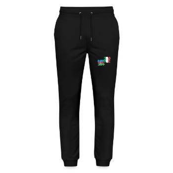 Aserbaidschan Italien Flagge - Stanley/Stella Unisex Bio Jogginghose Mover  - Schwarz - Vorne - Marisol (170cm) & Nik (191cm)