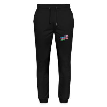 Azerbaïdjan USA Drapeau Azerbaïdjanais - Pantalon de jogging bio MOVER Stanley/Stella unisexe - noir - Devant - Marisol (170cm) & Nik (191cm)