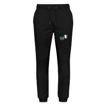 Ethiopia Italy Vintage Flag Ethiopian - Stanley/Stella Mover Unisex Organic Jogging Trousers - black - Front - Marisol (170cm) & Nik (191cm)