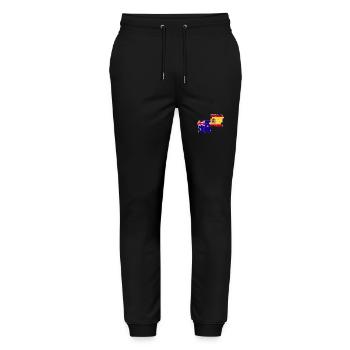 Australie Espagne Drapeau Australie - Pantalon de jogging bio MOVER Stanley/Stella unisexe - noir - Devant - Marisol (170cm) & Nik (191cm)