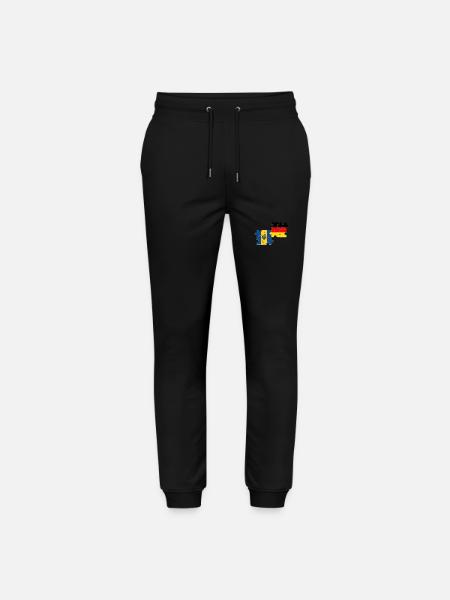 Barbados Germany Flag Barbadian - Stanley/Stella Mover Unisex Organic Jogging Trousers - black