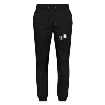 Barbados Italien Vintage Flagge Barbadier - Stanley/Stella Unisex Bio Jogginghose Mover  - Schwarz - Vorne - Marisol (170cm) & Nik (191cm)