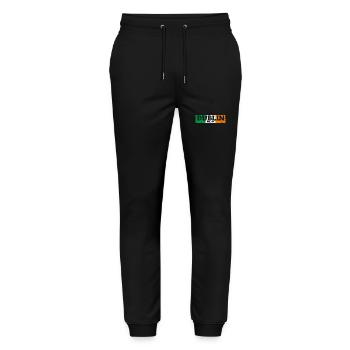 Dublin Vintage Ireland Flag Irish Irish - Stanley/Stella Mover Unisex Organic Jogging Trousers - black - Front - Marisol (170cm) & Nik (191cm)