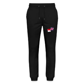 Indonesien UK Flagge Britisch Indonesisch - Stanley/Stella Unisex Bio Jogginghose Mover  - Schwarz - Vorne - Marisol (170cm) & Nik (191cm)
