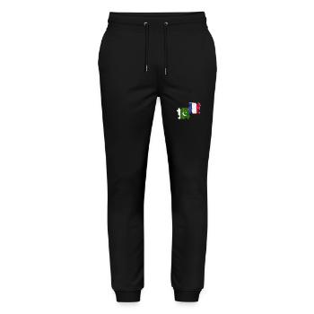 Pakistan France Flag French Pakistani - Stanley/Stella Mover Unisex Organic Jogging Trousers - black - Front - Marisol (170cm) & Nik (191cm)