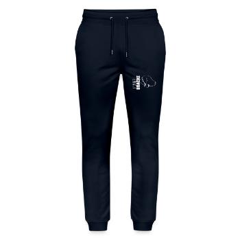Litauische Bracke Profil Hunde Hund Jagd Wilsigns - Stanley/Stella Unisex Bio Jogginghose Mover  - Navy - Vorne - Marisol (170cm) & Nik (191cm)